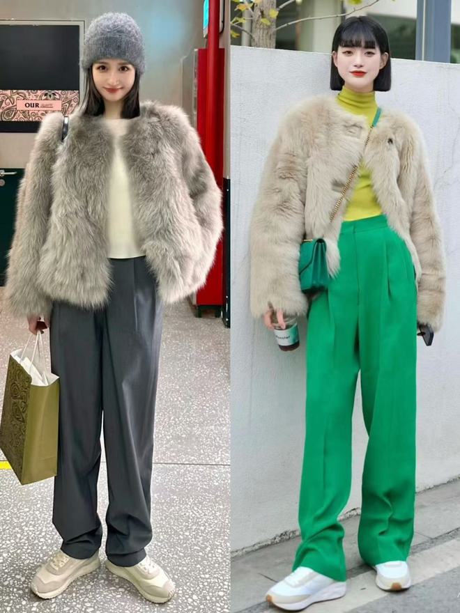 大街的“皮草+运动鞋”却个个洋气又好看AG旗舰厅网站首页上海女生是真会穿！满(图3)